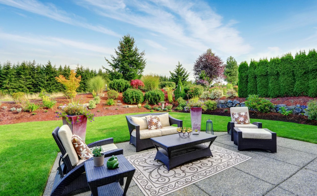 Beautiful concrete patio installed in a Santa Rosa backyard
